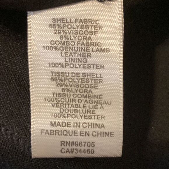 REBECCA Taylor Black Lamb Leather Zip Front Skirt Size 8 - Picture 5 of 5